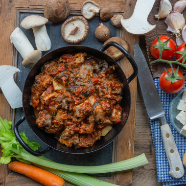 Natur Konkret - Onlineshop Pilzragout mit Tofu gekocht