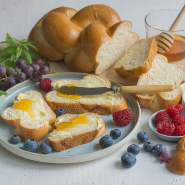Butterzopf halbgebacken
