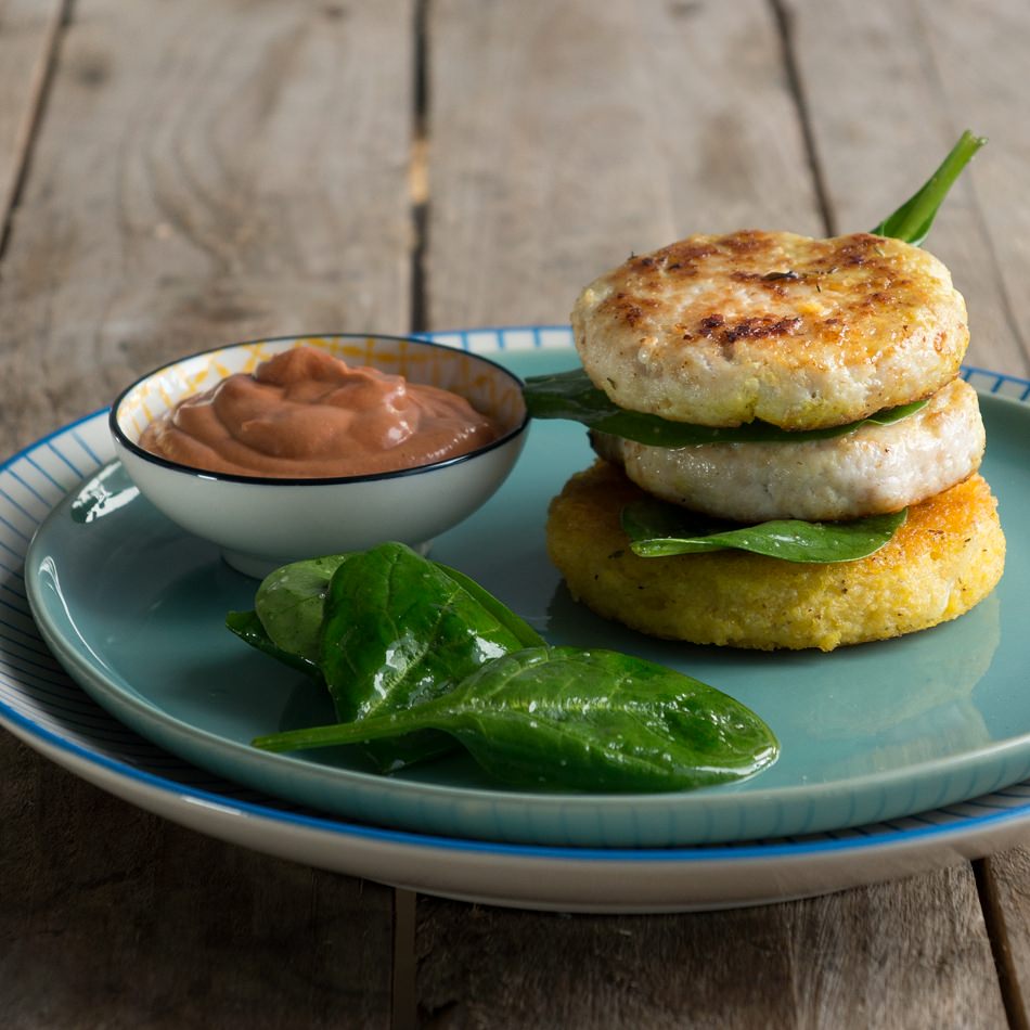 Hamburger di gallo ruspante