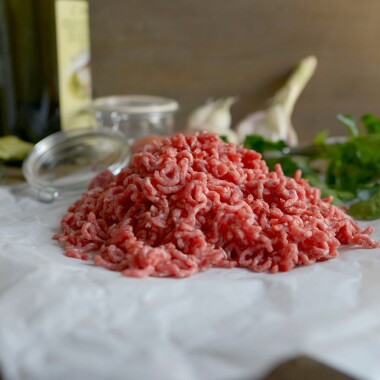 Wollschwein-Hackfleisch