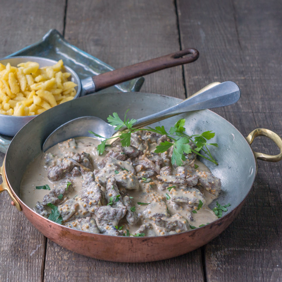 Wasserbüffel-Geschnetzeltes Wasserbüffel-Geschnetzeltes